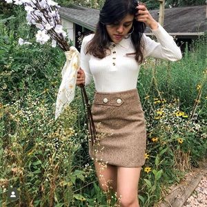 Tweed mini skirt